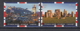 2018 United Nations Geneva Stonehenge  United Kingdom UK Flags Edinburgh Complete Set Of 2 MNH @ BELOW FACE VALUE - Neufs