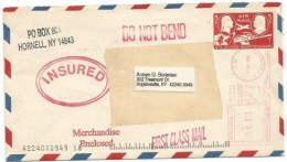 USA Aerogramme C.5 Uprated 1$13 For Insured Firts Class Mail Shipment Hornell NY To Hopkinsville KY - Cartas & Documentos