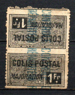 Col40 Colonie Algérie 1924 Colis Postaux N° 14 Tête Bêche Oblitéré Cote 50€ - Colis Postaux