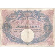 France, 50 Francs, Bleu Et Rose, 1915, Y.6601, TB, Fayette:14.28, KM:64e - 50 F 1889-1927 ''Bleu Et Rose''