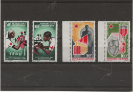 GABON - POSTE AERIENNE NEUF SANS CHARNIERE  N° 43 ET 44 + N° 56 A 57  - ANNEE 1966 ET 67 - Gabon