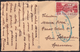 F-EX40936 SWITZERLAND POSTCARD 1938 TO SPAIN CENSORSHIP IRUN.   - Other & Unclassified