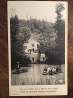 CPA, 24 Dordogne, Villa La Carpe, Sur Le Dropt, Près Eymet, COIN DE PÊCHE (animée) DE MR BONNETOU (Foies Gras Truffés) - Eymet