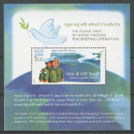 INDE 2003 Bloc N° 26 ** Neuf MNH Luxe Armée Indienne Opération De Paix Oiseau Bird Colombe Casques Bleus ONU - Blokken & Velletjes