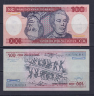 BRASIL  -  1984 100 Cruzeiros  UNC/aUNC  Banknote - Brazil