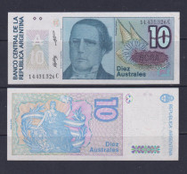 ARGENTINA  -  1985-89 10 Australes  UNC/aUNC  Banknote - Argentina