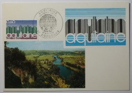 AQUITAINE / Région - Pont - Carte Philatélique Timbre Et Cachet 1er Jour BORDEAUX - Aquitaine