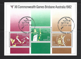 Australia 1982 Brisbane Commonwealth Games Miniature Sheet FU - Oblitérés