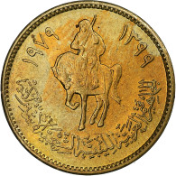 Libye, 5 Dirham, 1979/AH1399, Brass Clad Steel, SPL, KM:19 - Libië