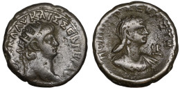 Nero, With Poppaea, 54-68. BI Tetradrachm. EGYPT. Alexandria. - Province