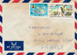 NOUVELLE CALEDONIE AFFRANCHISSEMENT COMPOSE SUR LETTRE POUR LA FRANCE 1988 - Storia Postale