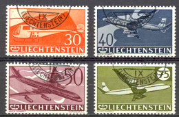 Liechtenstein Sc# C34-C37 Used 1960 Planes - Poste Aérienne