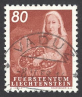 Liechtenstein Sc# 256 Used 1951 Woman With Potatoes - Oblitérés