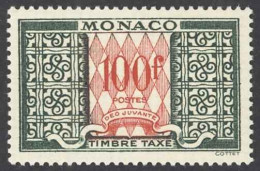 Monaco Sc# J38A MH 1957 100fr Postage Due - Impuesto