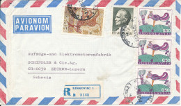 Yugoslavia Registered Air Mail Cover Sent To Switzerland Leskovac 12-10-1970 Topic Stamps - Poste Aérienne