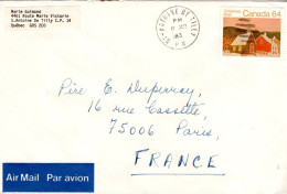 CANADA SEUL SUR LETTRE DE SAINT ANTOINE DE TILLY POUR LA FRANCE 1983 - Covers & Documents