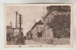 CPSM AMBAZAC (Haute Vienne) - Rue De La Poste - Ambazac