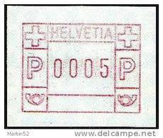 Schweiz Suisse 1981: FRAMA-ATM Timbre Automatique Label Of Vending Machine Zumstein 5 Michel 3.1b ** (SBK = CHF 3.50) - Frankeermachinen