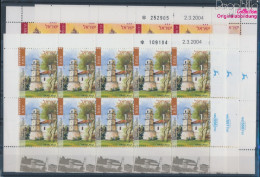 Israel 1772Klb-1776Klb Kleinbogen (kompl.Ausg.) Postfrisch 2004 Uhrtürme Aus Osmanischer Zeit (10331684 - Unused Stamps (without Tabs)