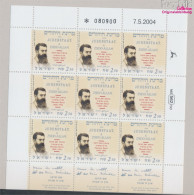 Israel 1786Klb Kleinbogen (kompl.Ausg.) Postfrisch 2004 Theodor Herzl (10331683 - Unused Stamps (without Tabs)