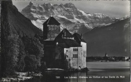 CH - SUISSE : Lac Léman : Château De Chillo, Et Les Dents Du Midi. - Lake Geneva