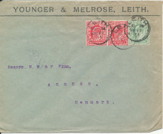Great Britain Cover Sent To Denmark Leith 17-2-1911 (Younger & Melrose Leith) - Sin Clasificación