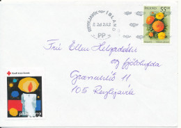 Iceland Single Franked Cover With RED CROSS Seal Reykjavik 12-12-2002 - Covers & Documents