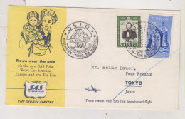 NORWAY 1957 Nice Airmail Cover To JAPAN First Flight OSLO-TOKYO - Briefe U. Dokumente