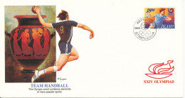 Iceland FDC 9-6-1988 XXIV Olympiad Team Handball With Cachet - FDC