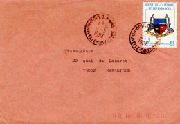 NOUVELLE CALEDONIE SEUL SUR LETTRE POUR LA FRANCE 1987 - Brieven En Documenten