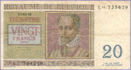 BELGIE - 20 FRANK - 03-04-1956 - Nr L12 735679 - ROLAND DE LASSUS & PHILIPPUS DE MONTE - Other & Unclassified