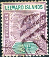 ISOLE LEEWARD, ISOLE SOTTOVENTO, REGINA VITTORIA, 1890, FRANCOBOLLI USATI Scott:GB-LW 1, Yt:GB-LW 1 - Leeward  Islands