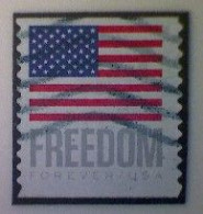United States, Scott #5789a, Used(o), 2023 Coil, Freedom Flag, (63¢), Gray, Blue, And Red - Used Stamps