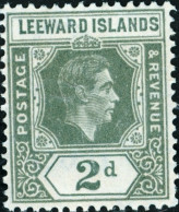 ISOLE LEEWARD, ISOLE SOTTOVENTO, RE GIORGIO VI, 1938, FRANCOBOLLI NUOVI (MNH**) Scott:GB-LW 107, Yt:GB-LW 93 - Leeward  Islands