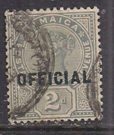 Jamaica 1891 QV 2d Green Used Ovpt OFFICIAL SG O3 ( C1269 ) - Jamaïque (...-1961)