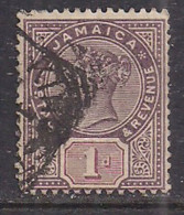 Jamaica 1889 - 91 QV 1d Purple & Mauve Used SG 27 ( D1070 ) - Jamaïque (...-1961)