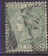 Jamaica 1883 - 97 QV 1/2d Green Used SG 16a ( D992 ) - Jamaïque (...-1961)