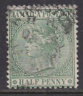 Jamaica 1883 - 97 QV 1/2d Green Used SG 16a ( D1030 ) - Jamaïque (...-1961)