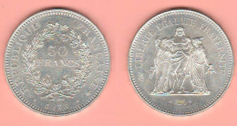 Francia 50 Francs 1978 France Hercules Ercole Silver Coin - 50 Francs