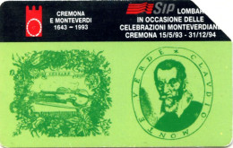 Italia Sip N°263 Celebrazioni Monteverdiane £.5.000 - Publiques Figurées Ordinaires