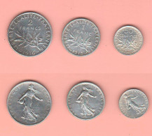 Francia 50 Centimes + 1 + 2 Francs War Currency 1915 1916 1917  France - Altri & Non Classificati