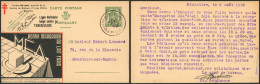Entier Type Carte Postale Annonce N°7 35ctm Vert "MEA" (margarine, Antituberculeux) Voyagée De St-Gilles > Moustier - Briefkaarten 1934-1951