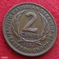 British Caribbean Territories 2 Cents 1957 KM# 3 *V2T Caraibas Caraibes Orientales - Territoires Britanniques Des Caraïbes