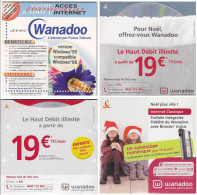 Lot De 4 Kits De Connexion Internet  WANADOO (ORANGE) 1998, 2003-2004 Et 2004-2005 - Kit Di Connessione A  Internet