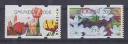 Österreich Sielaff-ATM Blumen Mi.-Nr. 6-7 GMUNDEN 2006 Je Hoher Wert 210 ** - Automatenmarken [ATM]