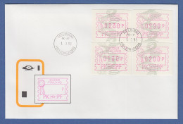 Finnland 1993 Frama-ATM PK-PF Mi.-Nr. 17  VS-Satz 160-200-230-290 Offiz. FDC - Machine Labels [ATM]