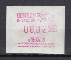 Südafrika 1993 Sonder-ATM E'Thekwini Durban Aus OA Kleinwert 00,02 ** - Frankeervignetten (Frama)