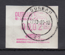 Südafrika 1993 Sonder-ATM E'Thekwini Durban Aus OA Kleinwert 00,02 Gestempelt - Frankeervignetten (Frama)