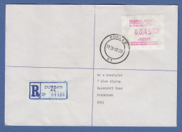 Südafrika 1993 Sonder-ATM E'Thekwini Durban Aus OA Wert 3,45 Auf R-Brief - Vignettes D'affranchissement (Frama)