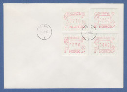 Norwegen Frama-ATM 3. Ausgabe FDC Mit Satz 4 Werte 210-250-350-400 - Machine Labels [ATM]